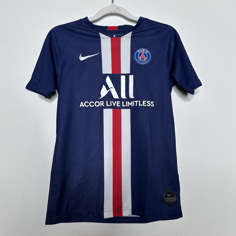 Nike Paris Saint Germain Jersey Youth Large Navy Blue Soccer Football Engineered